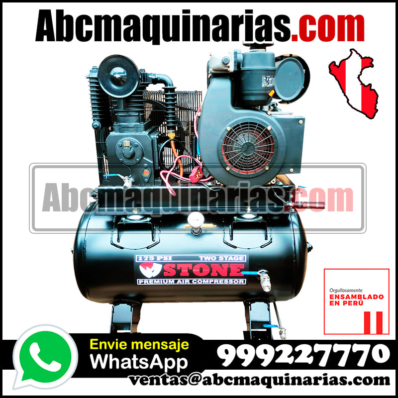 Compresor de aire DIESEL 30CFM 175PSI 60 Galones GATOR30DH-60 STONE®