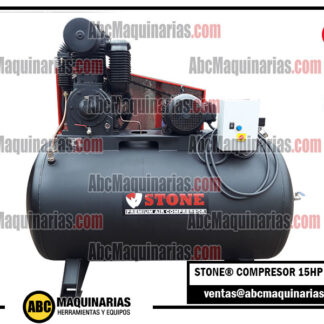 Compresor de aire ELECTRICO STONE® 15HP 175PSI 1000 Litros