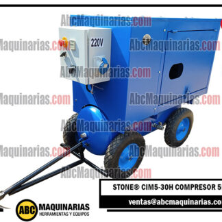 Compresor de aire ELECTRICO STONE® 5.0HP 21CFM 175PSI ENCAPSULADO y PORTATIL