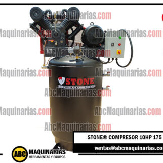 Compresor de aire ELECTRICO STONE® 10.0HP 40CFM 175PSI 130 Galones vertical