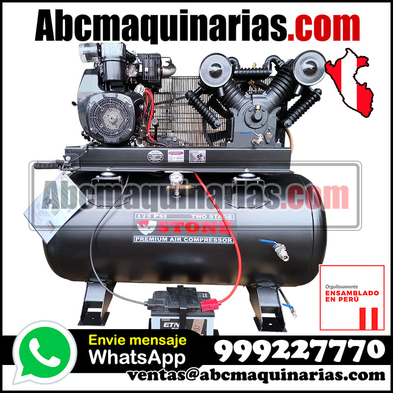 Compresor de aire DIESEL 40CFM 175PSI 120 Galones RAPTOR40DV STONE®