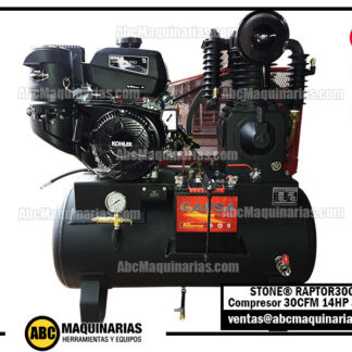 Compresor de aire GASOLINA 30CFM 175PSI 30 Galones RAPTOR30GK STONE®