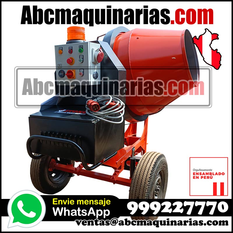 Mezcladora de concreto STONE® 11p3 motor MONOFASICO 5.0HP eléctrico