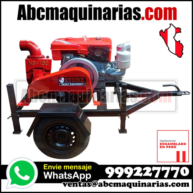 Motobomba Autocebante 6 Pulgadas DIESEL Caudal 260m3/H Altura 30m STONE®