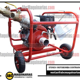 Motobomba Contraincendio ALTA PRESION STONE® FIRE75 3 pulgadas Gasolina ADT: 78 metros Caudal: 55 m3/H